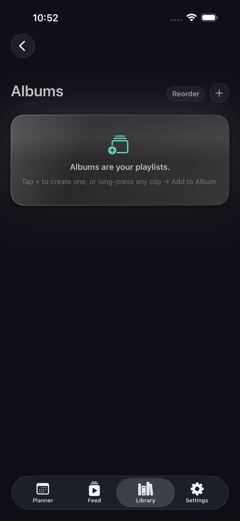 Albums, muscle groups, equipment — organized